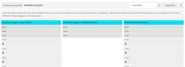 Asvolt | 2 - Choisir la date et l'horaire de votre réservation